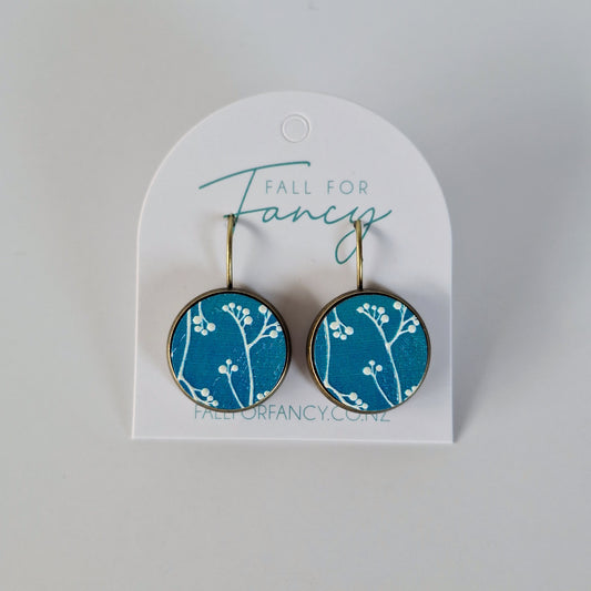 Wood Lever back Earrings