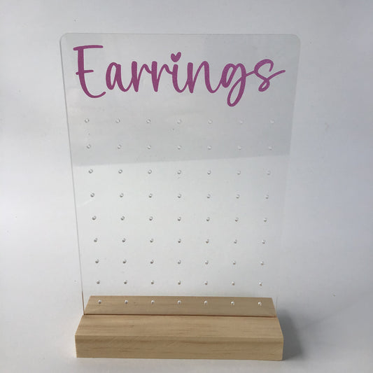Personalised Small Rectangle Earring Stand