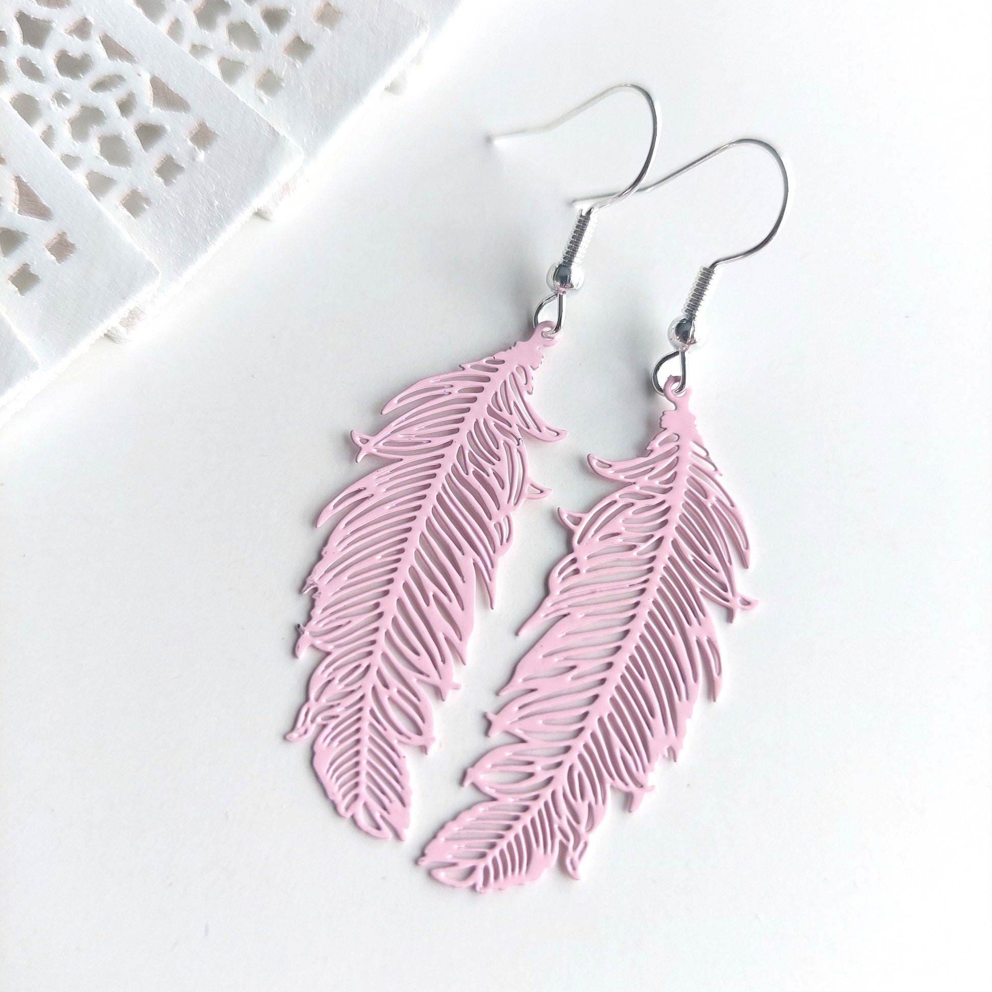 Dainty Feather Dangles Hypoallergenic Earrings for Sensitive Ears Made
