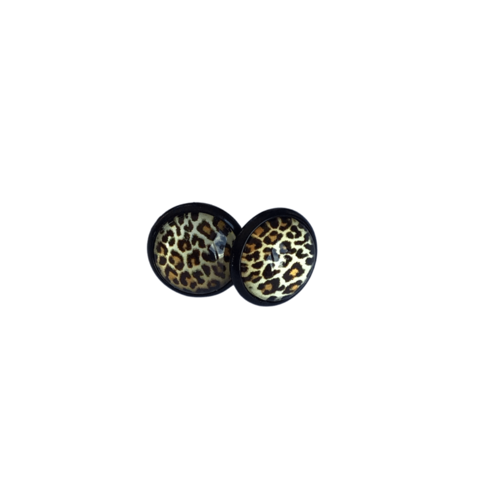Leopard print studs Clearance